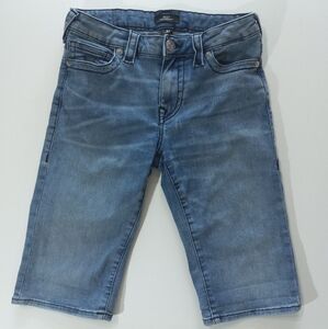 True Religion Jean Shorts Womens Size‎ 27 Riley Knee Length Blue Denim Jorts